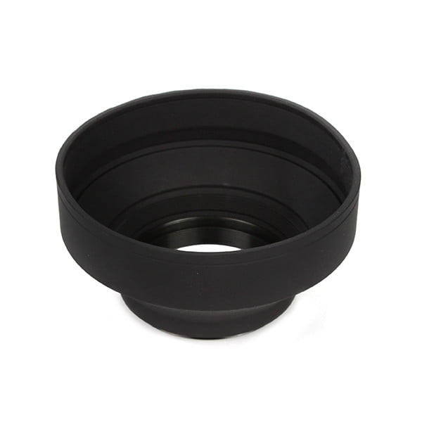Pixco 72mm 3-Stage Collapsible 3in1 Rubber Lens Hood for Canon Nikon Pentax DSLR Camera 
